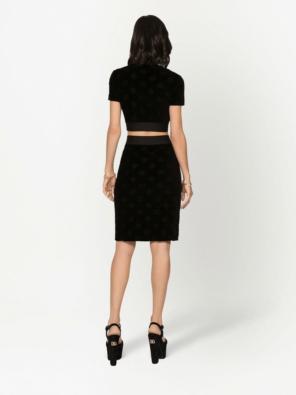 Dolce & Gabbana DG-logo flocked T-shirt - Image 4