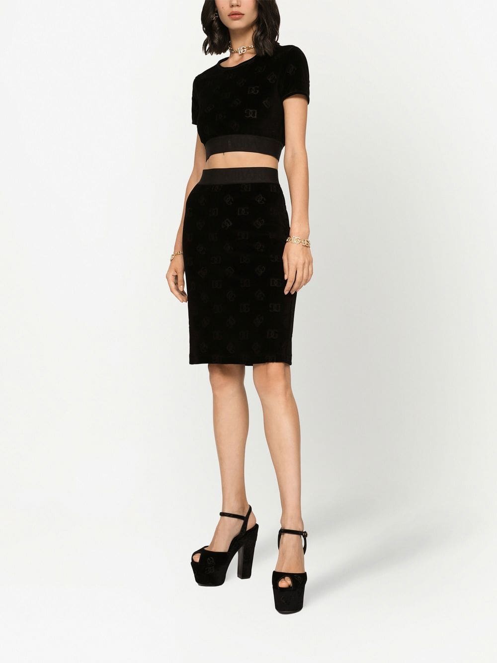 Dolce & Gabbana DG-logo flocked T-shirt - Image 3