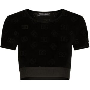 Dolce & Gabbana DG-logo flocked T-shirt