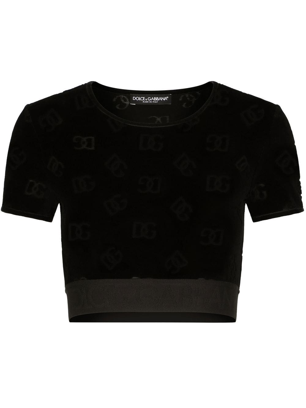 Dolce & Gabbana DG-logo flocked T-shirt