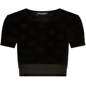Dolce & Gabbana  DG-logo flocked T-shirt