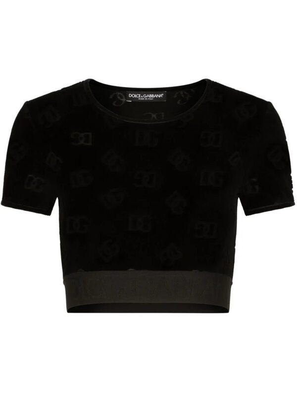 Dolce & Gabbana  DG-logo flocked T-shirt