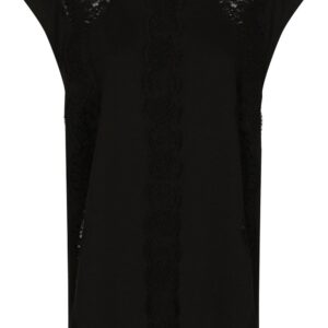 Dolce & Gabbana lace-trim cap-sleeve blouse