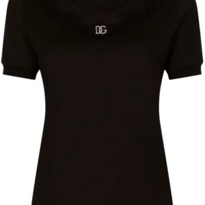 Dolce & Gabbana DG-logo lace-trim T-shirt
