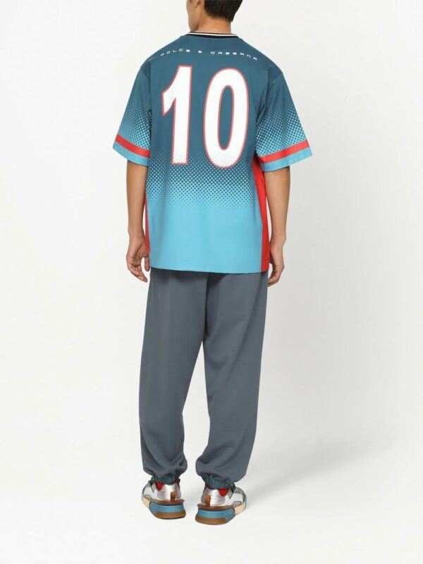 Dolce & Gabbana  logo-print football T-shirt - Image 4