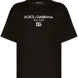 Dolce & Gabbana logo-embroidered cotton T-shirt