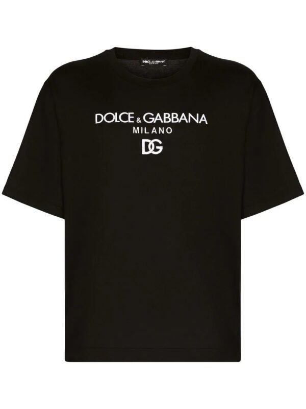 Dolce & Gabbana  logo-embroidered cotton T-shirt