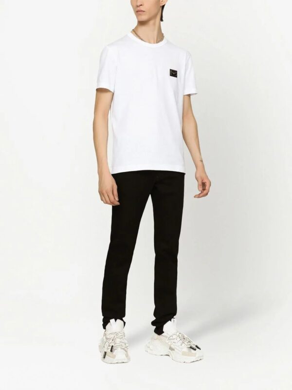 Dolce & Gabbana  logo-tag cotton T-shirt - Image 4