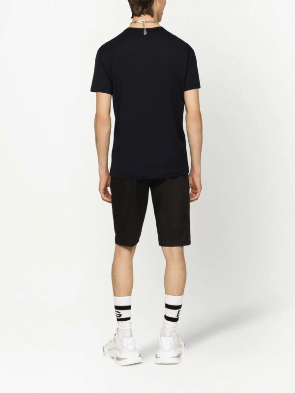 Dolce & Gabbana  logo-tag V-neck T-shirt - Image 4