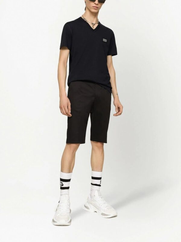 Dolce & Gabbana  logo-tag V-neck T-shirt - Image 2