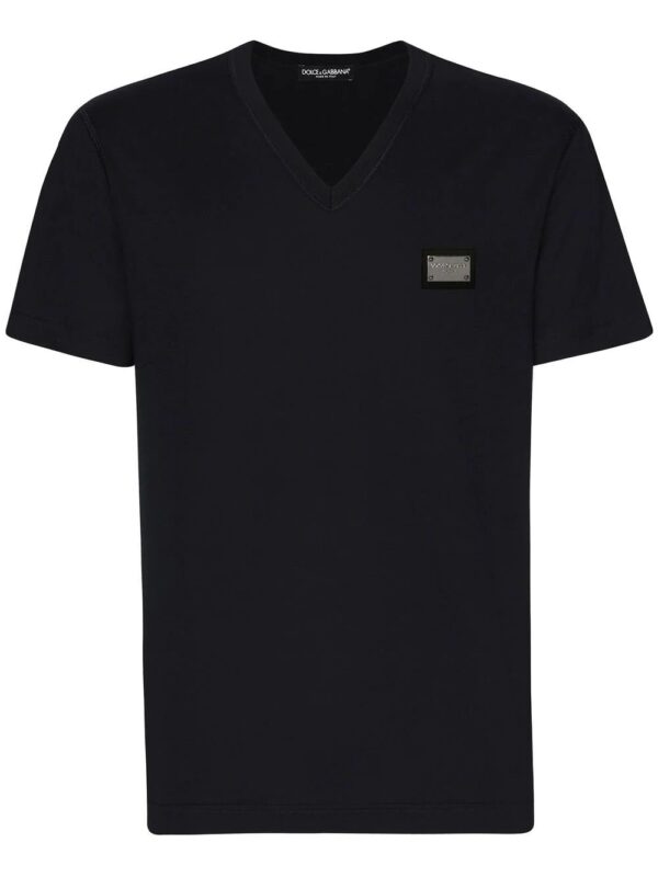 Dolce & Gabbana  logo-tag V-neck T-shirt