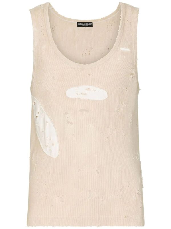 Dolce & Gabbana  ribbed ripped vest