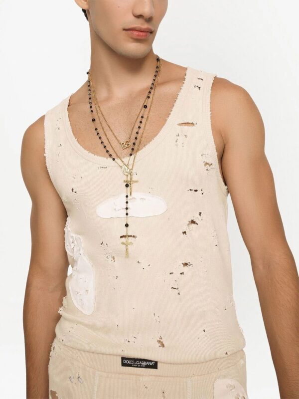 Dolce & Gabbana  ribbed ripped vest - Image 4