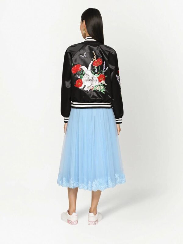Dolce & Gabbana  lace-trim flared midi skirt - Image 4