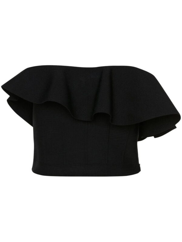 Alexander McQueen  strapless ruffle top