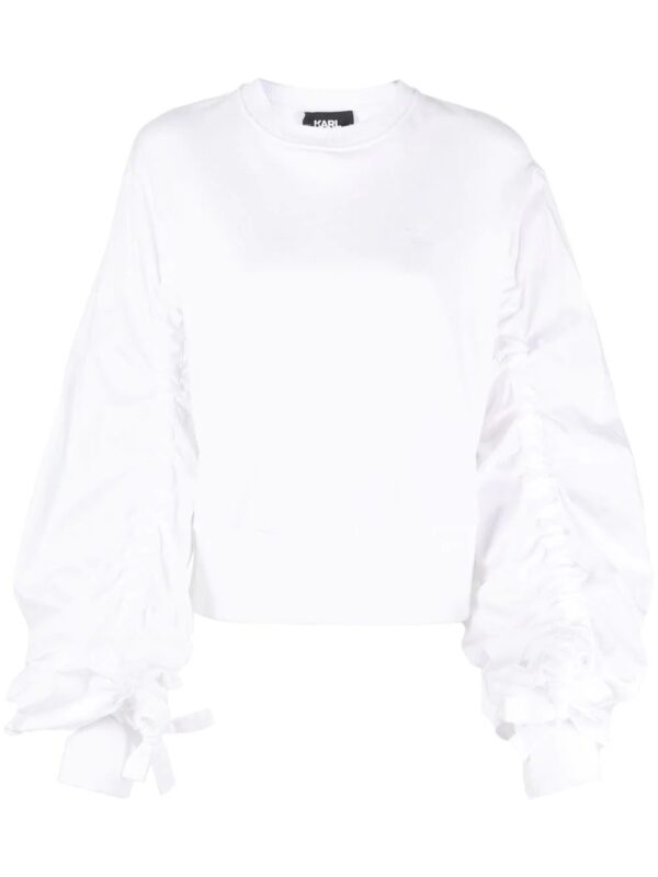 Karl Lagerfeld  contrasting sleeve cropped sweatshirt