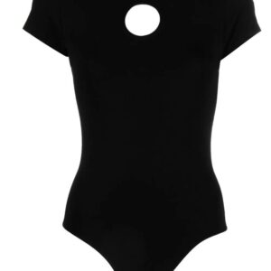 Karl Lagerfeld cut-out organic cotton bodysuit