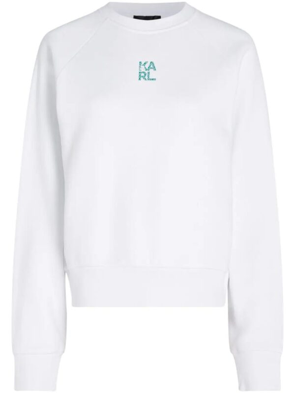 Karl Lagerfeld  logo-print cotton blend sweatshirt