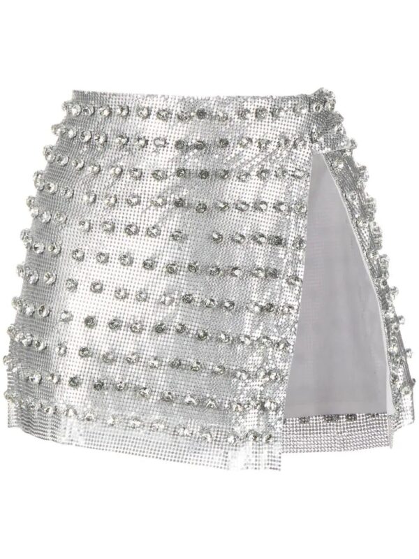Prada  crystal-embellished fringed miniskirt