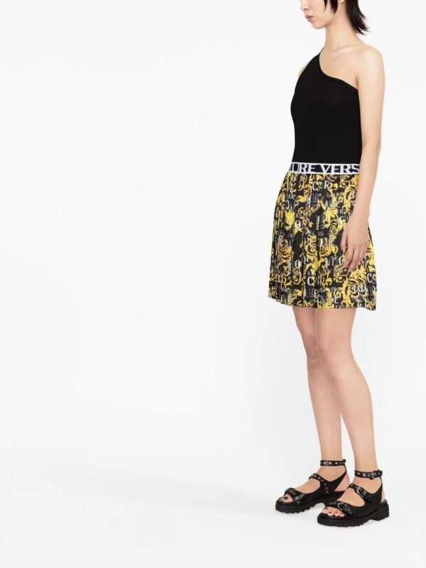 Versace Jeans Couture  Logo Couture pleated miniskirt - Image 3