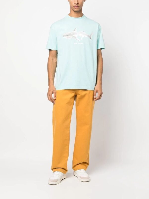 Palm Angels  Shark-print organic cotton T-shirt - Image 2