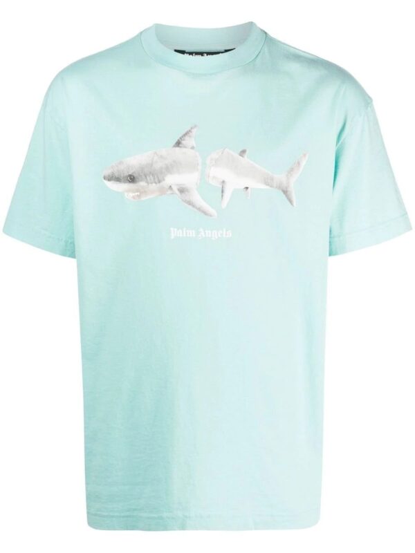 Palm Angels  Shark-print organic cotton T-shirt
