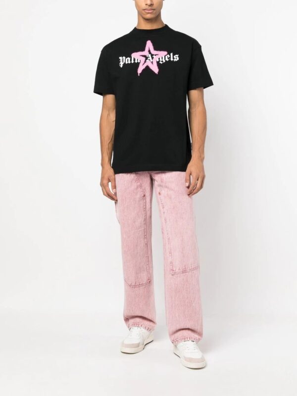 Palm Angels Star Sprayed logo-print T-shirt - Image 2