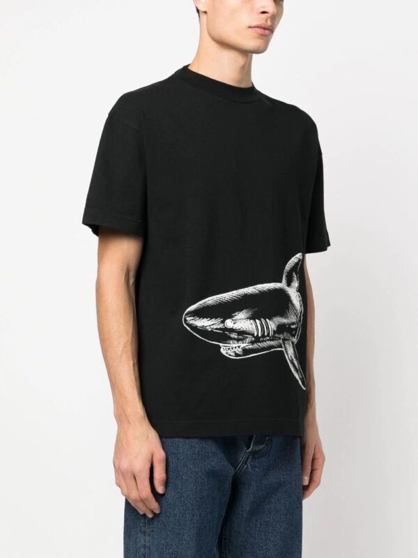 Palm Angels  shark-print organic cotton T-shirt - Image 3