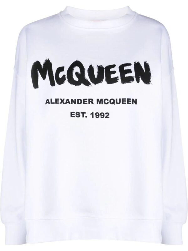 Alexander McQueen  logo-print cotton sweatshirt