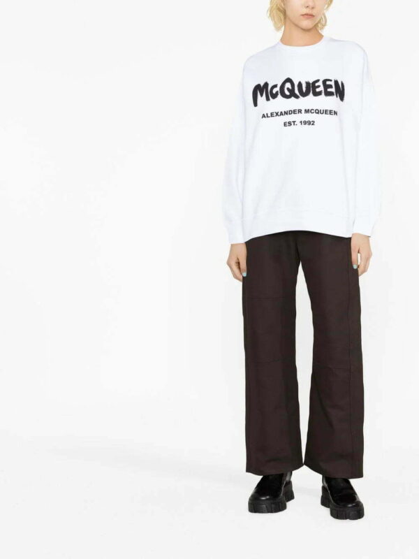 Alexander McQueen  logo-print cotton sweatshirt - Image 2