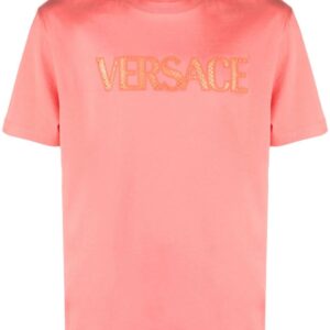 Versace mesh logo appliqué T-shirt