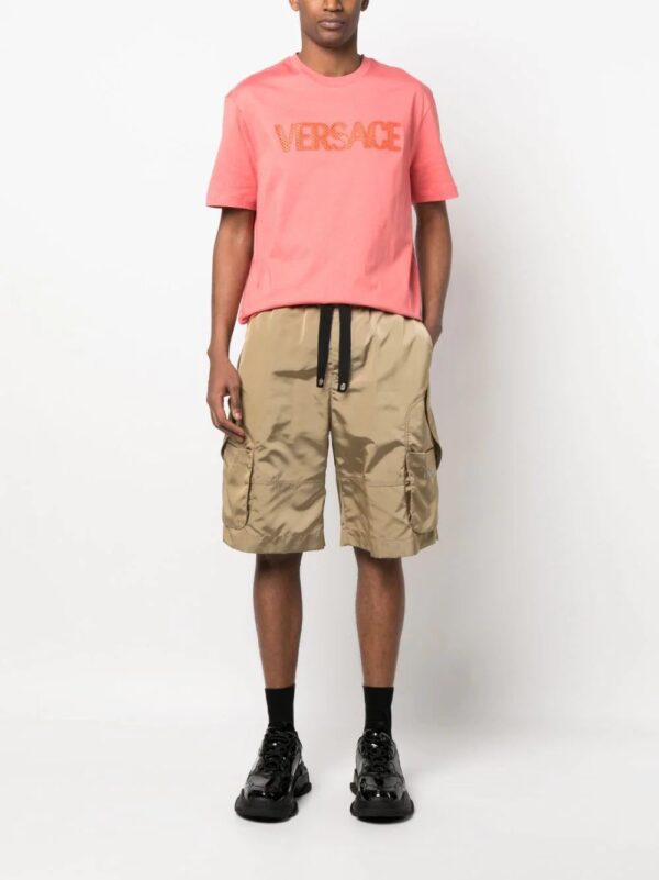 Versace  mesh logo appliqué T-shirt - Image 2