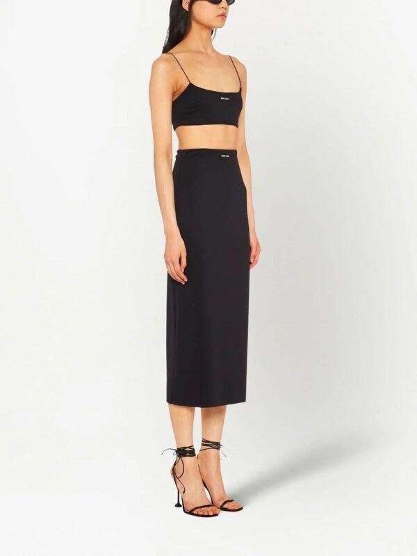 Miu Miu  high-waist stretch midi skirt - Image 3