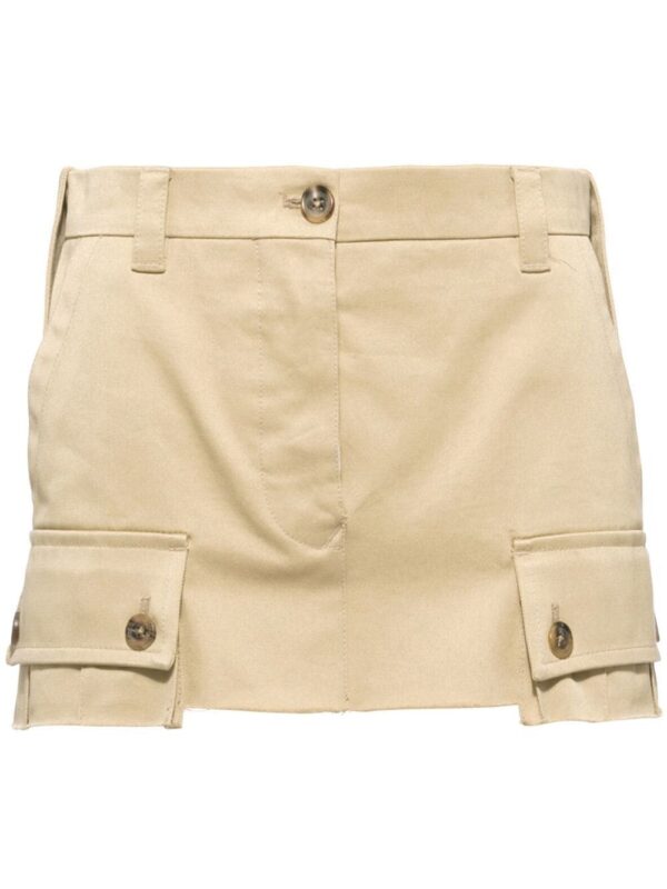 Miu Miu  chino raw-cut hem mini skirt