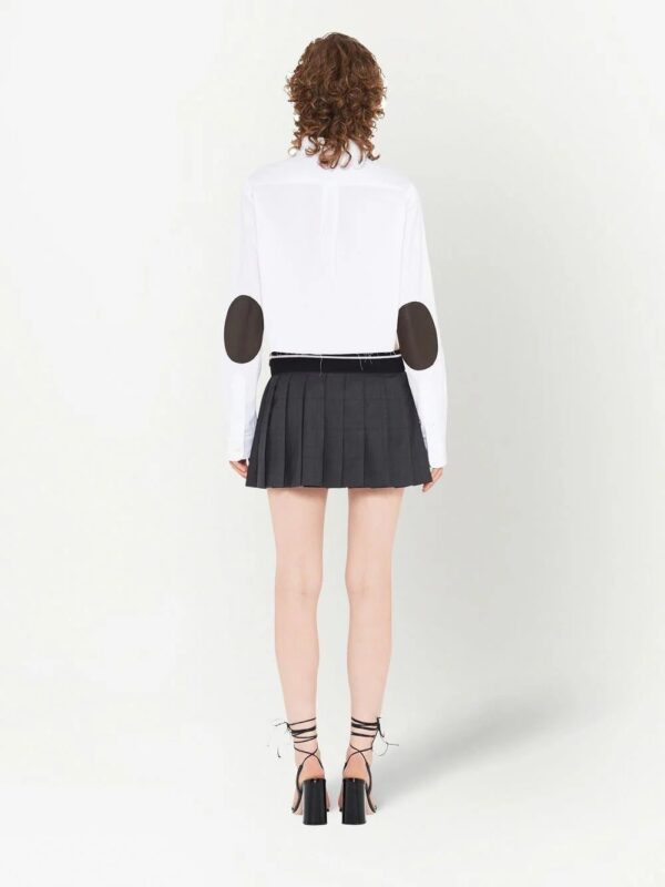 Miu Miu  Glen plaid-check pleated mini skirt - Image 4