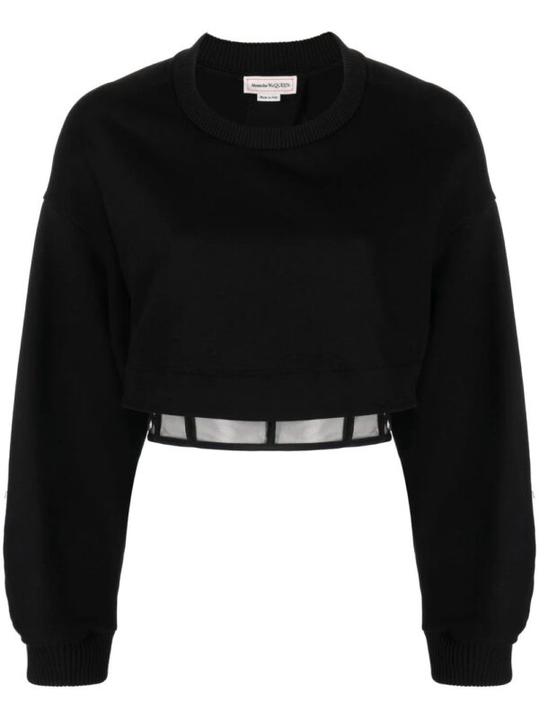 Alexander McQueen  layered cropped sweatshirt