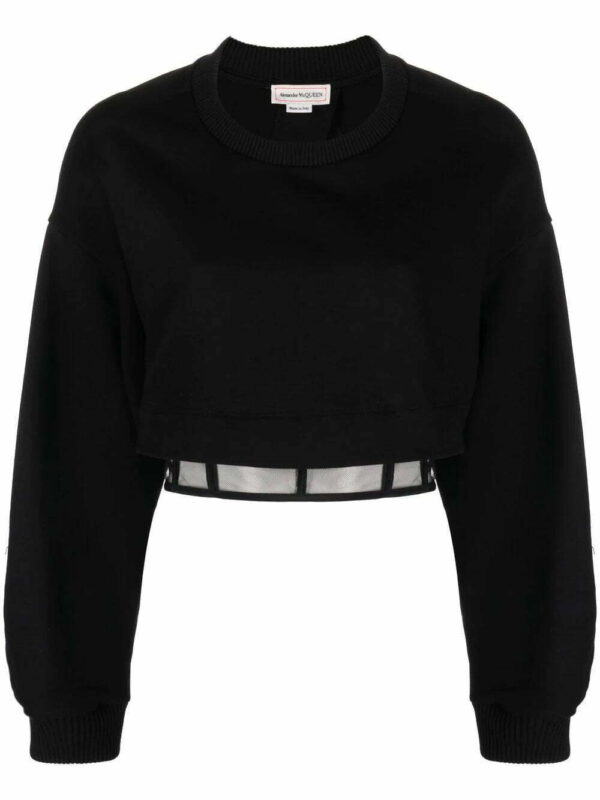Alexander McQueen  layered cropped sweatshirt