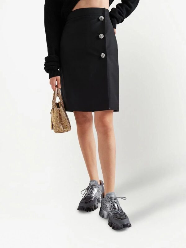 Prada  high-waisted kid mohair skirt - Image 3