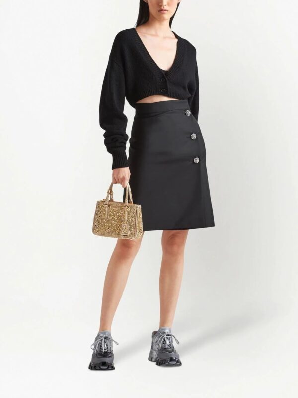 Prada  high-waisted kid mohair skirt - Image 2