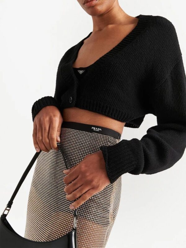 Prada  embellished-mesh midi skirt - Image 4