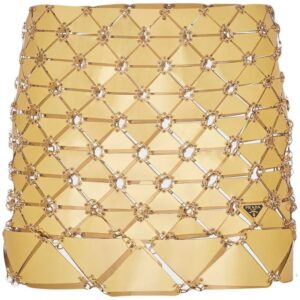 Prada  maxi-sequin chainmail mini skirt
