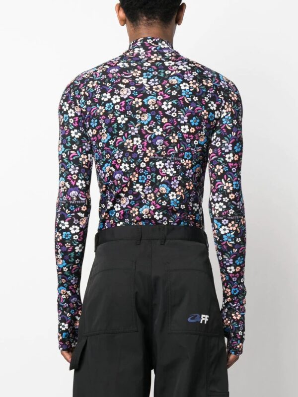 Off-White  floral-print long-sleeve T-shirt - Image 4