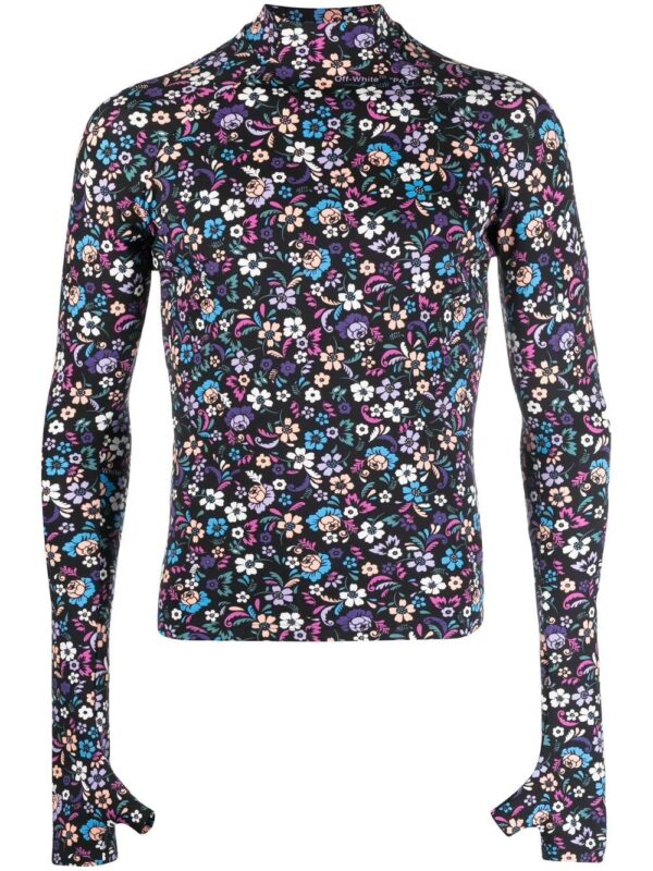 Off-White  floral-print long-sleeve T-shirt
