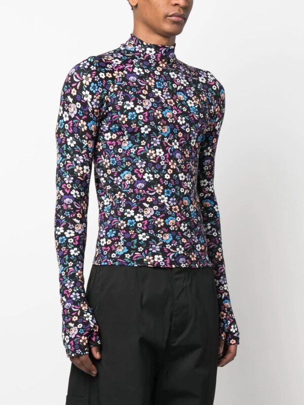 Off-White  floral-print long-sleeve T-shirt - Image 3