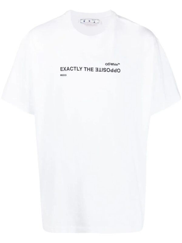 Off-White  Spiral Opp slogan-print cotton T-shirt