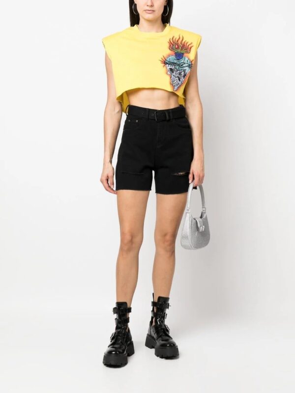Philipp Plein  Love Tattoo cropped T-shirt - Image 2