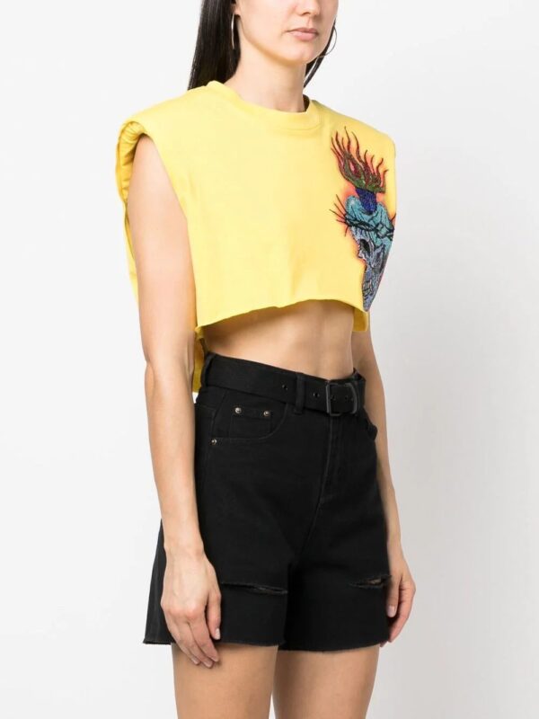 Philipp Plein  Love Tattoo cropped T-shirt - Image 3