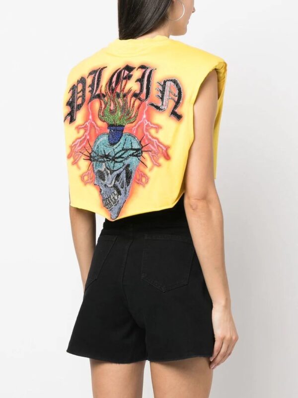 Philipp Plein  Love Tattoo cropped T-shirt - Image 4