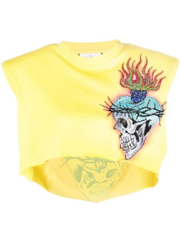 Philipp Plein  Love Tattoo cropped T-shirt