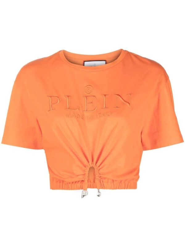 Philipp Plein  embroidered-logo cropped T-shirt